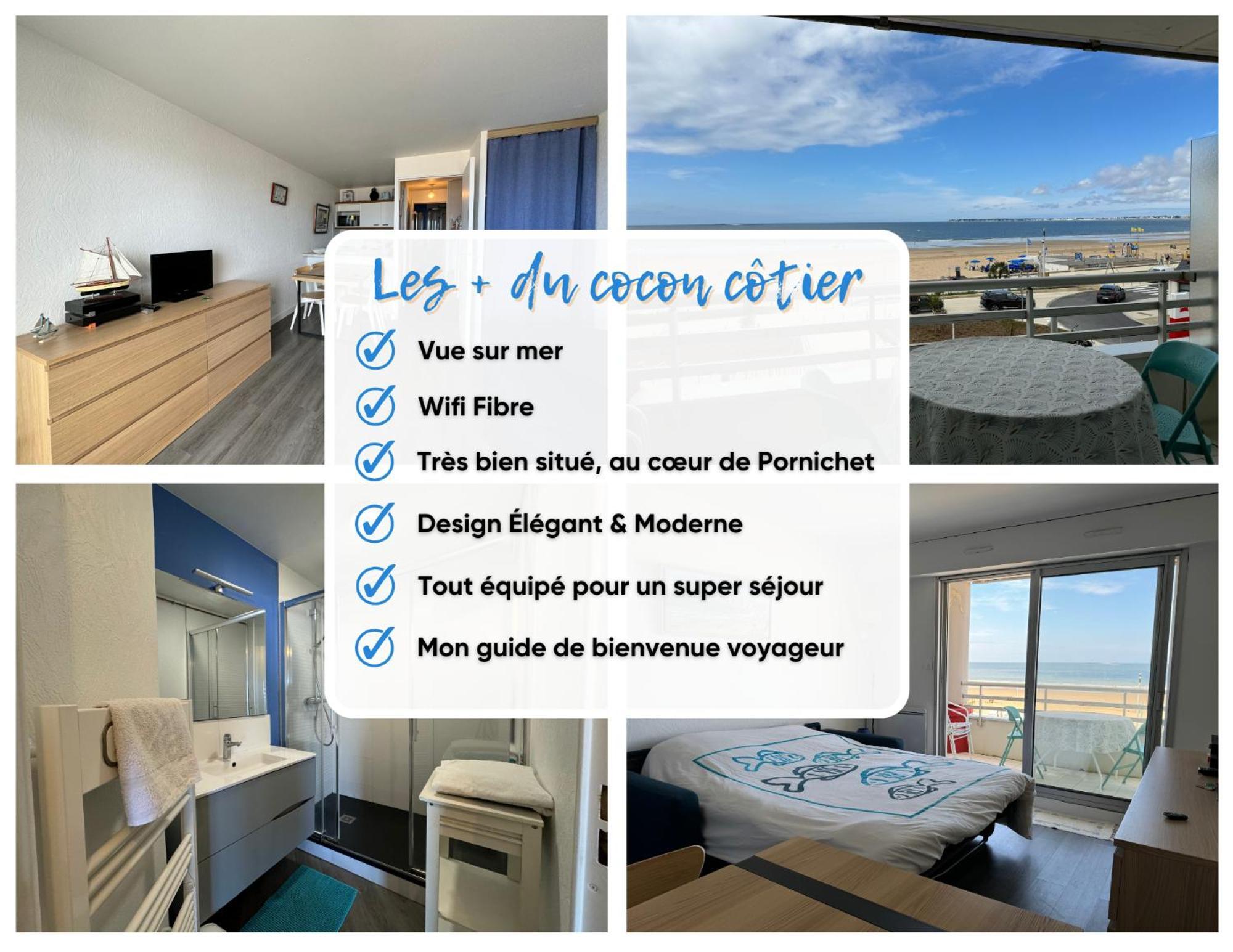 Cocon Cotier - Vue Sur Mer - Parking - Proche De La Thalasso - Terrasse Pornichet Eksteriør bilde
